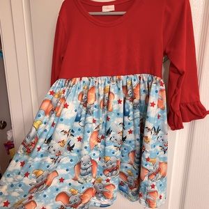 Dumbo long sleeve milk silk twirl dress!